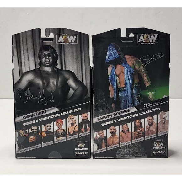 AEW Unmatched Collection Owen Hart & Shawn Spears Figure Bundle - Picture 3 of 11